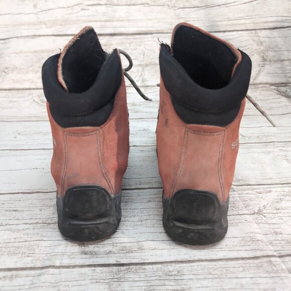 Scarpa Red Suede Leather Hiking Mountaineering Lace Up Boots - Picture 2 of 9